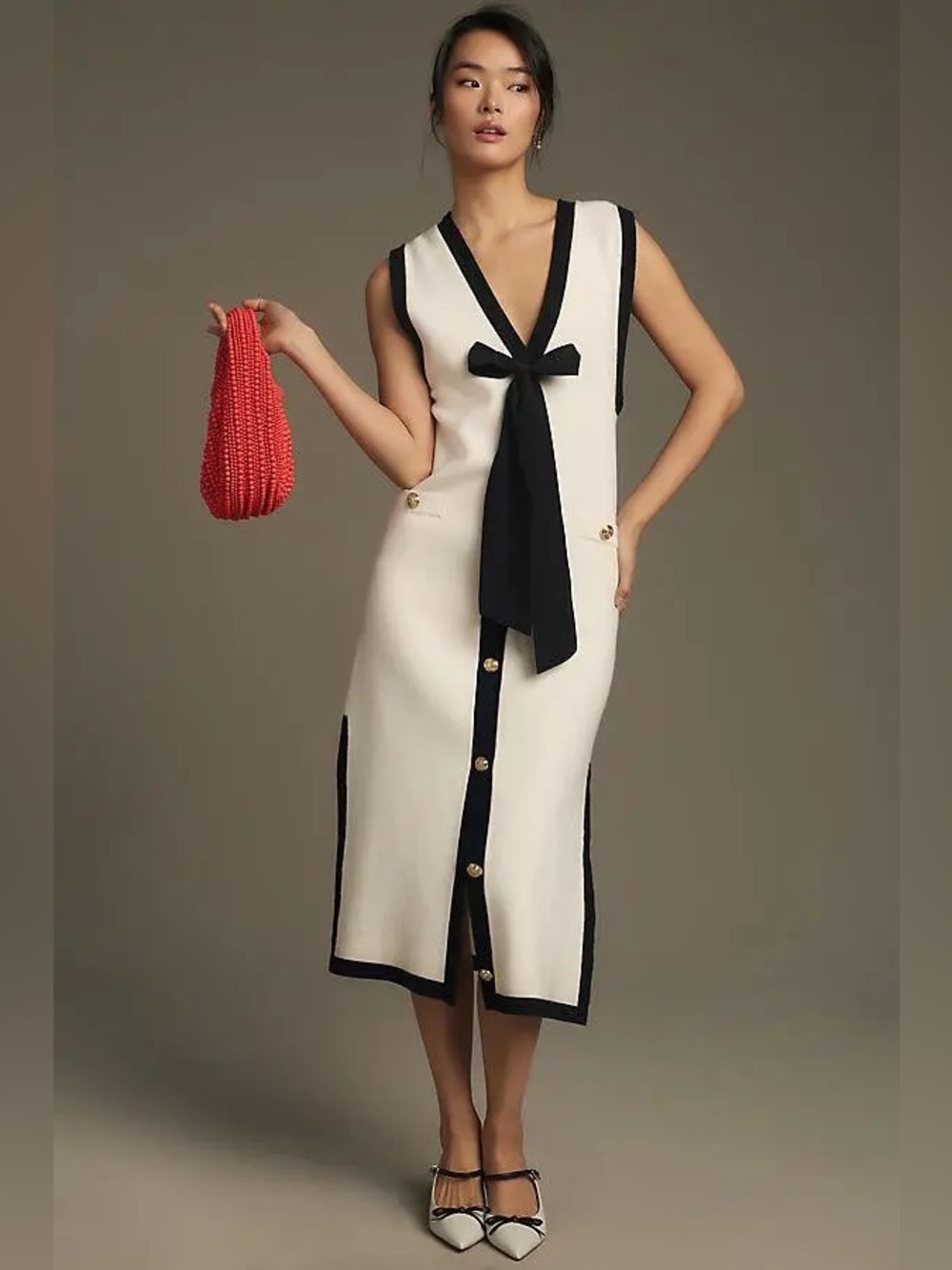 English Factory Knit Bow Midi - NWT